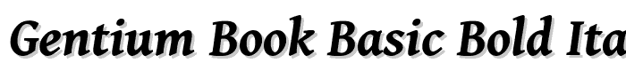 Gentium Book Basic Bold Italic font